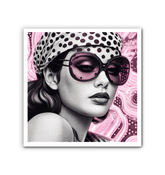 Close-up detail of Inked Impressions II canvas texture